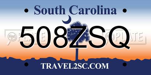 508ZSQ South Carolina License Plate