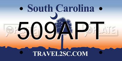 509APT South Carolina License Plate
