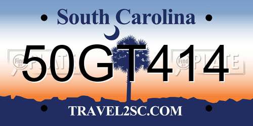 50GT414 South Carolina License Plate