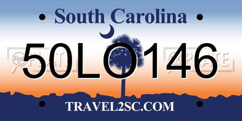 50LO146 South Carolina License Plate
