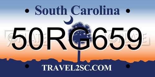 50RG659 South Carolina License Plate
