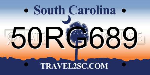 50RG689 South Carolina License Plate