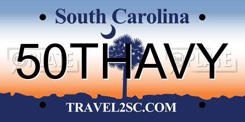 50THAVY South Carolina License Plate