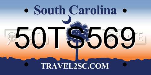 50TS569 South Carolina License Plate