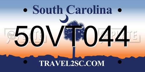 50VT044 South Carolina License Plate
