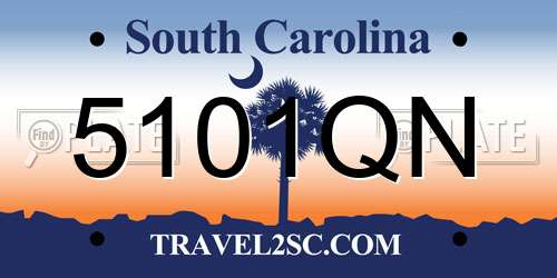5101QN South Carolina License Plate