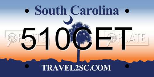 510CET South Carolina License Plate