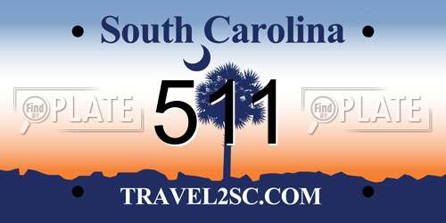 511 South Carolina License Plate