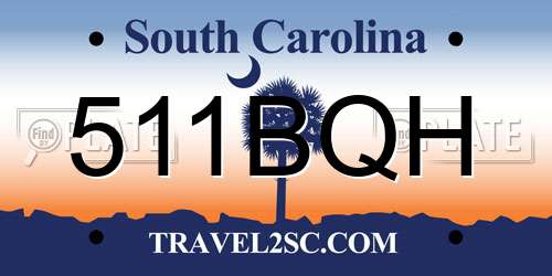 511BQH South Carolina License Plate