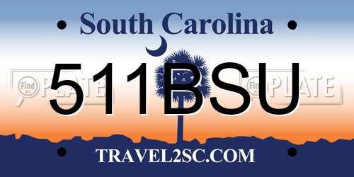 511BSU South Carolina License Plate