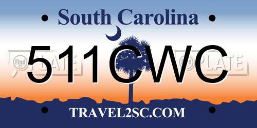 511CWC South Carolina License Plate
