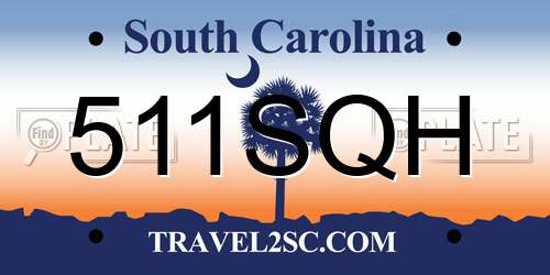 511SQH South Carolina License Plate