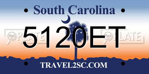 5120ET South Carolina License Plate
