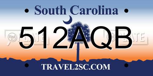 512AQB South Carolina License Plate