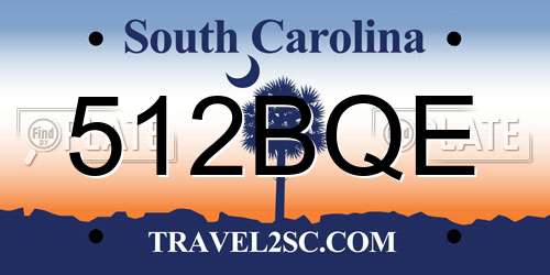 512BQE South Carolina License Plate