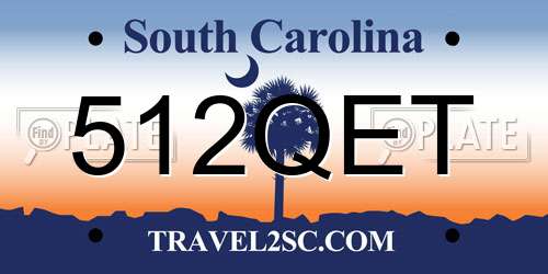 512QET South Carolina License Plate