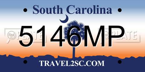 5146MP South Carolina License Plate