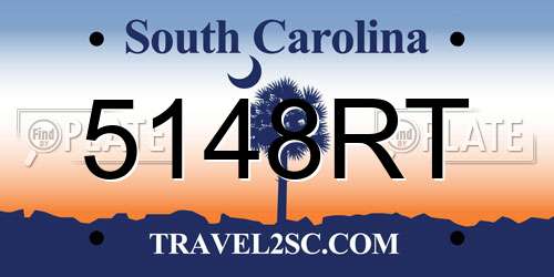 5148RT South Carolina License Plate