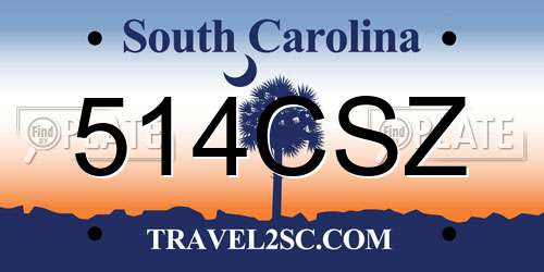 514CSZ South Carolina License Plate