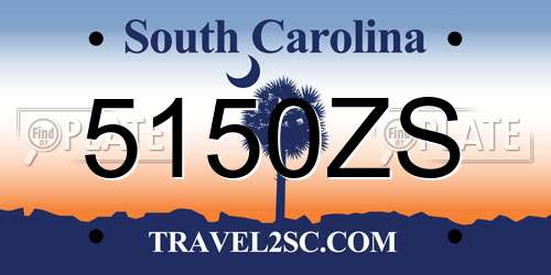 5150ZS South Carolina License Plate