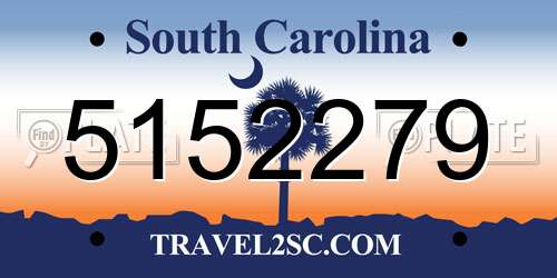 5152279 South Carolina License Plate