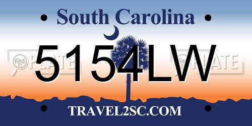 5154LW South Carolina License Plate