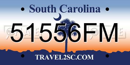 51556FM South Carolina License Plate