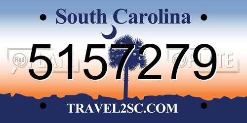 5157279 South Carolina License Plate