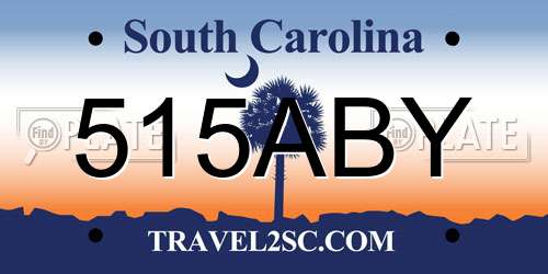 515ABY South Carolina License Plate