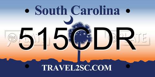 515CDR South Carolina License Plate