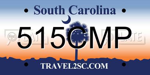 515CMP South Carolina License Plate