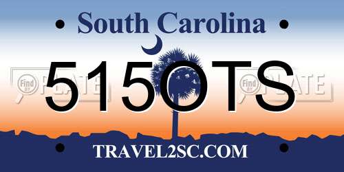 515OTS South Carolina License Plate