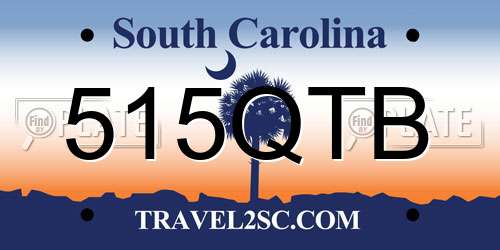 515QTB South Carolina License Plate