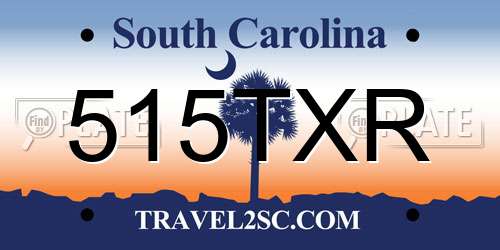 515TXR South Carolina License Plate