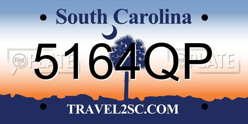 5164QP South Carolina License Plate