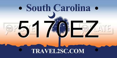 5170EZ South Carolina License Plate