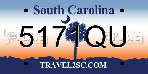 5171QU South Carolina License Plate
