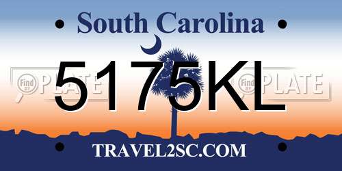 5175KL South Carolina License Plate