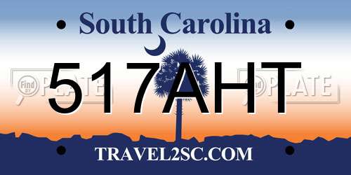 517AHT South Carolina License Plate