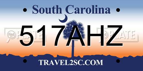 517AHZ South Carolina License Plate