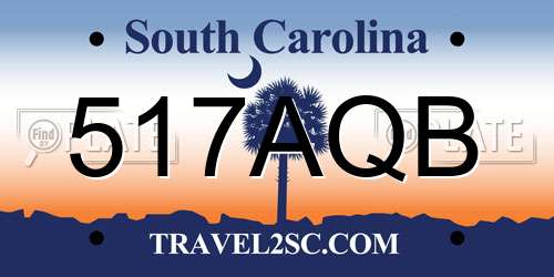 517AQB South Carolina License Plate