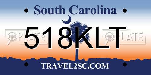 518KLT South Carolina License Plate