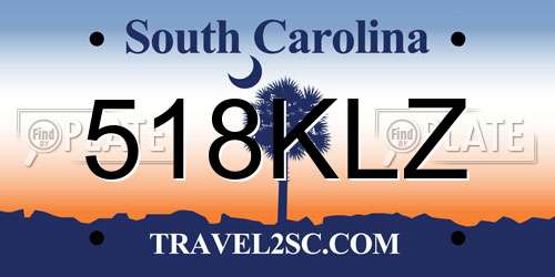 518KLZ South Carolina License Plate