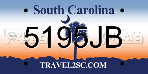 5195JB South Carolina License Plate