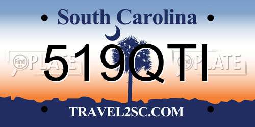 519QTI South Carolina License Plate