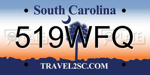 519WFQ South Carolina License Plate