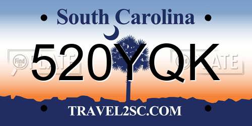 520YQK South Carolina License Plate