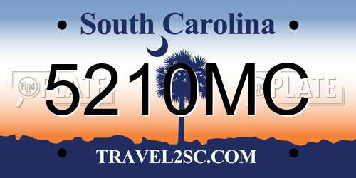 5210MC South Carolina License Plate