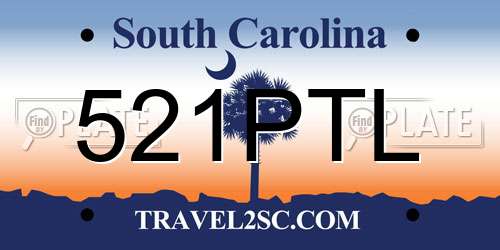 521PTL South Carolina License Plate