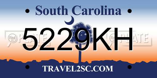 5229KH South Carolina License Plate